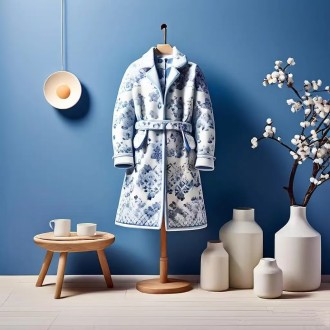 青花主题的秋冬服饰生产授权招募生产销售品牌授权合作伙伴