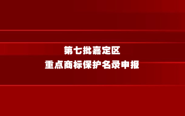 第七批嘉定区重点商标保护名录申报