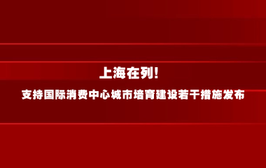 上海在列！支持国际消费中心城市培育建设若干措施发布