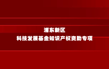 浦东新区科技发展基金知识产权资助专项