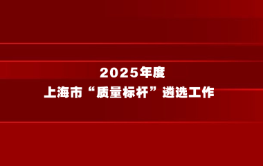 上海市经济和信息化委员会关于组织开展 2025年度上海市“质量标杆”遴选工作的通知